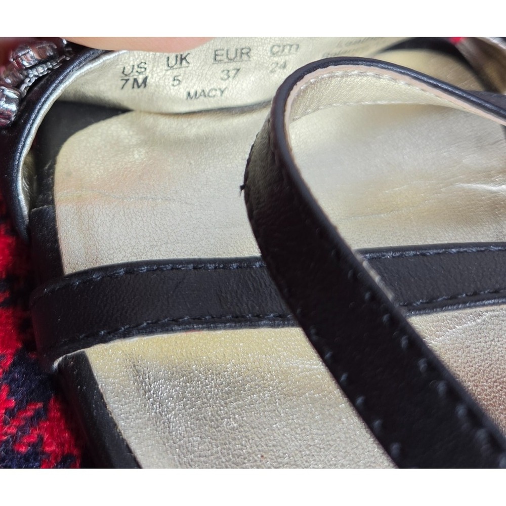 Naturalizer Macy Black Embellished  Women's Strappy Sandal Size 7M EUC - Picture 8 of 8
